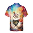 thumbnail image 2 of Hello 2025 Ragdoll Celebrates Happy New Year Firework Balloon Hawaiian Shirt Breathable Summer Unisex Merch Cat Lover Kitten Owner Gifts Idea - 02024, 2 of 6