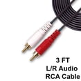 thumbnail image 1 of SatelliteSale 2-Male a 2-Male RCA Audio STEREO Cable compuesto PVC Cordón negro (3 pies) SatelliteSale RCA Compuesto, 1 of 7