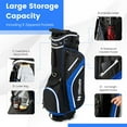 thumbnail image 3 of Barara King Golf Carry Bag,Golf Stand Bag,Lightweight Golf Stand Bag with 14 Way Top Dividers and 6 Pockets-Blue, 3 of 8