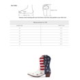 thumbnail image 3 of Women Studded Western Boots Mid Calf Embroidered Cowboy Cowgirl Fringe Stacked Heels Ankle Boot, 9, 3 of 8