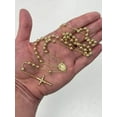 thumbnail image 2 of Amalia Men's Solid Gold Rosary Necklace, 5mm, 2 of 3