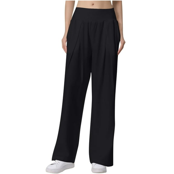 Zuesphe Womens Pants High Waisted Petite Capri Pants for Women Cotton Stretch Womens Wide Leg Lounge Pants Tall Cargo Pants Women Baggy Y2k