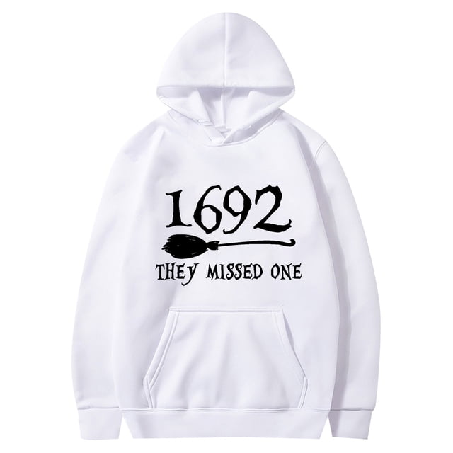 1692 They Missed One Printed Hooded Sweatshirt Loose Top For Women
