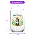 thumbnail image 5 of Bernese Mountain Dog Hello Spring Time Flower Floral Nature 16oz Glass Cup Mug Berner Lover Gifts Glass Can - 02031, 5 of 5