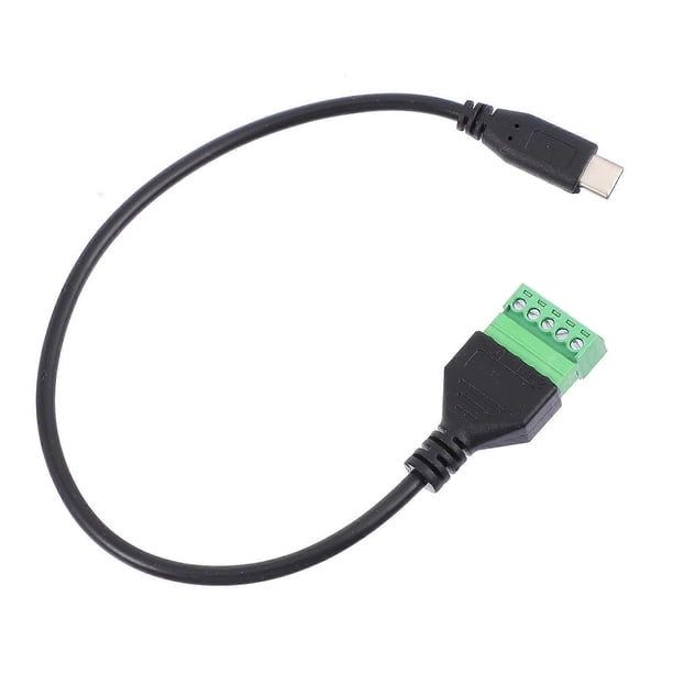 USB Screw Terminal Connector Cable Type C to Data Extension Adapter for Custom Charging, Durable Design for Long Term Use
