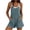 Mint Green, variant on Maternity Romper Women's Spaghetti Strap Waffles Knit Romper, V‑neck Short Jumpsuit with Side Pockets, Summer Daily Wear Red L