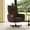 Brown, variant on Power Swivel Recliner Chair with USB & Type-C Charging, Electric Reclining Rocker with 360° Swivel, Velvet Upholstered Accent Chair for Living Room, Dark Gray