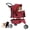 Red, variant on LiteHaven 3-Wheel Pet Stroller | Dog and Cat Stroller | Breathable Mesh | Lightweight Travel Carrier | Waterproof & Foldable Design | Storage Basket | Black | for Daily Walks & Outdoor Use Pueple