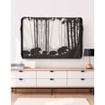 thumbnail image 3 of Outdoor TV Cover 70 to 75 Inch Weatherproof, Rustic Forest Bear Silhouette Waterproof TV Screen Protector for Outside Decor with Zipper and Pocket 68"L x 42"H , Black Gray Farmhouse Country, 3 of 7