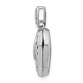 thumbnail image 2 of 14k White Gold 15mm Diamond Heart Locket Pendant (.015 cttw.), 2 of 5