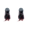 thumbnail image 2 of Minnieouse Silky Cap Bonnet Headwraps con cola larga Moda Elasticidad Flexible Ajustable para ciclistas Amantes del Decoración diaria Borde rojo Borde rojo negro Código promedio 2Conjunto, 2 of 6