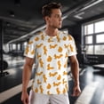 thumbnail image 3 of Wukai Cartoon Squirrel Print Men's Short-Sleeved Mesh T-Shirt,Quick-Dry Short Sleeve Workout T-Shirt-4X-Large, 3 of 8