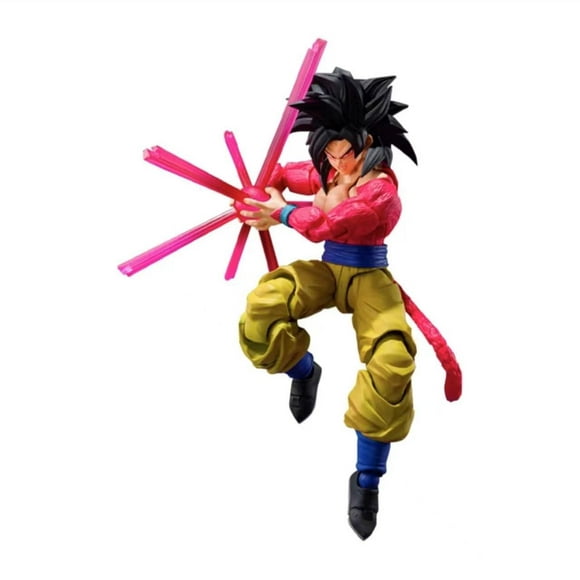 Goku Action Figure 6'' Super 4 Multi Accessory Character Model and Multiple Joints for Free Movement, PVC Figures Character Model Collectible Statue Toys Desktop