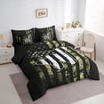 thumbnail image 3 of Homewish Aircraft Airplane Twin Bedding Sets 7-Piece for Female Men Adults,Green Camouflage Bedding Comforter Set Microfiber,American Flag Breathable Sheet Sets,Microfiber Bedroom Decor,Reversible, 3 of 8