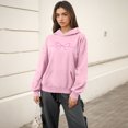 thumbnail image 7 of Women's Fashion Lightweight Long Sleeve Pullover with Pockets Preppy Graphic Hoodie with Bow Print for Comfortable Fit,Pink,S, 7 of 7