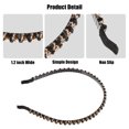 thumbnail image 4 of Unique Bargains 1 Pcs Hairband for Women 2 Rows Rhinestone Headband Black 0.31 Inch Wide, 4 of 7