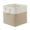 White+Beige, variant on Pekkaxy 12x12x12 Inch Fabric Storage Cube, Sturdy Stackable Organizer with Handle, for Clothes, Toys, and Home Organization