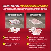 Catchmaster Insect & Mouse Glue Traps 60pk, Indoor Sticky Traps for Mice, Bulk Glue Traps