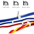 thumbnail image 2 of 100 Stück runde weiße Kabelklemmen Jumper Kabelklemmen runde Kabelklemmen Drahtsättel Befestigung mit Nagel – Größe: 8 mm, blanco, 2 of 5