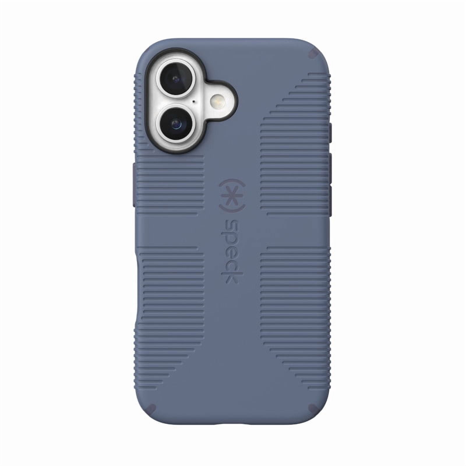 Speck iPhone 16 CandyShell Grip with MagSafe in Mystery Blue and Faded Denim