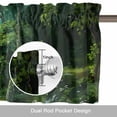 thumbnail image 6 of Spring Forest Valance Curtain for Windows Oil Painting Spring Grass Green Trees Floral Plant Forest Rod Pocket Curtain Valances Short Window Treatments for Kitchen Bathroom Laundry 42 x 18 Inch, 6 of 9