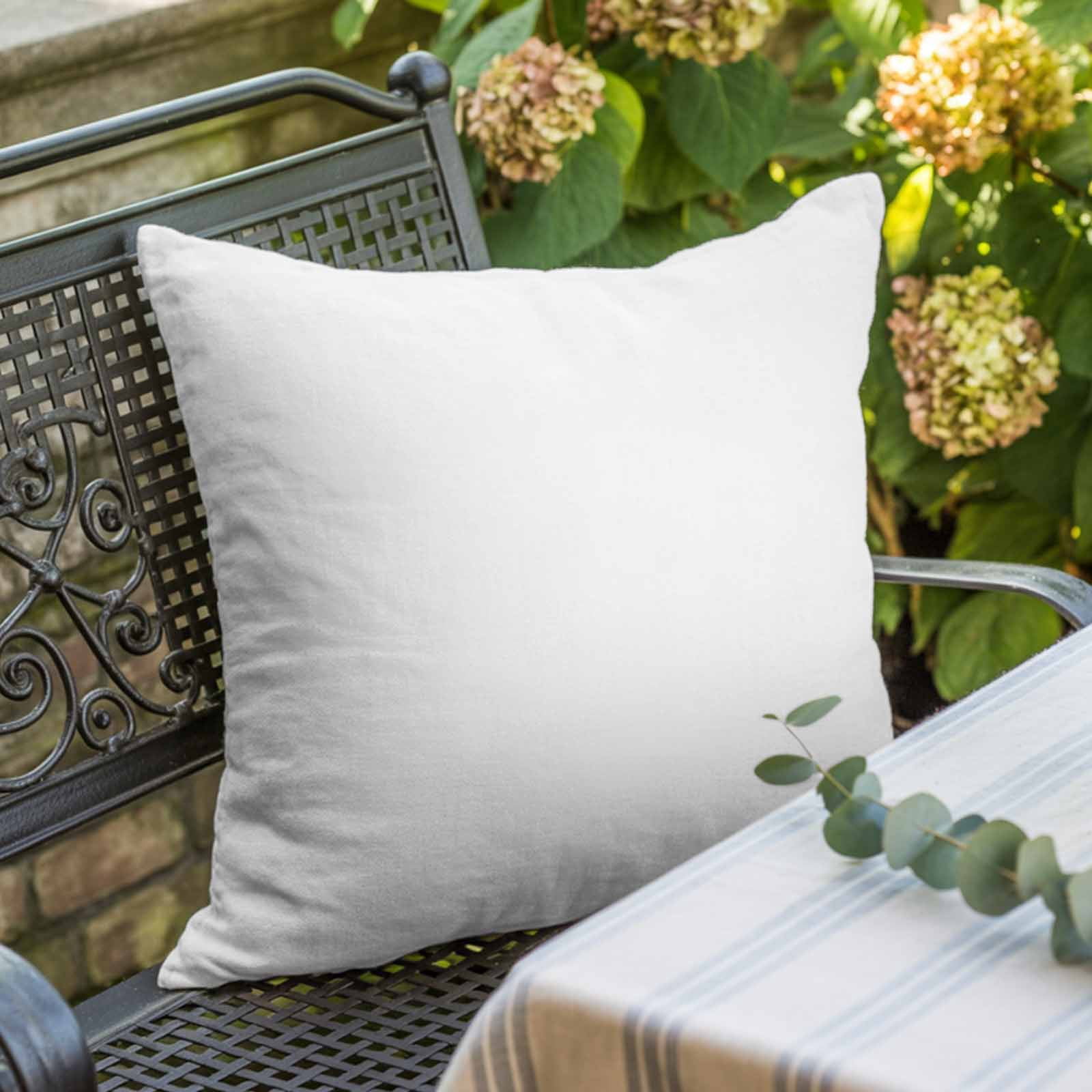 Pillow Covers 26x26 Inch, Pure White Linen Pillowcase with Invisible Zipper, Simple Solid Color Decorative Throw Pillow Covers Cushion Case for Couch Sofa Bed Living Room