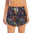 thumbnail image 2 of Goofa Flowers And Birds Printed Women 2 in 1 Running Shorts,Quick Dry Athletic Workout Shorts,High Waisted Athletic Shorts with Liner Pockets-Small, 2 of 9