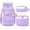 Purple & White, variant on 3-Piece Cute Backpack Set with Insulated Lunch Bag & Pencil Case, Purple & White