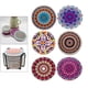thumbnail image 3 of Posavasos redondos de cerámica absorbente para cocina, 6/8 unidades, con soporte para decoración de mesa de comedor 6 piezas, 3 of 9