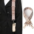 thumbnail image 4 of Correa Para Bandolera Correa cruzada de nailon suave para mujer, correa ancha para bolso, cadena, correa para Bolso (marrón + blanco), 4 of 4