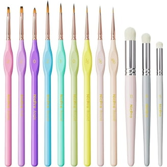 Lot De 15 Pinceaux De Peinture En Poils En Nylon Pour Détails, Peinture Acrylique, Aquarelle