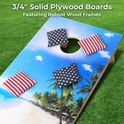 Professional Cornhole Board Set 4x2 Regulation Size Cornhole Set with No Bounce & 8 Bean Bags Corn Hole Boards Bean Toss Game for Adults Outdoor Lawn Outside Backyard Games
