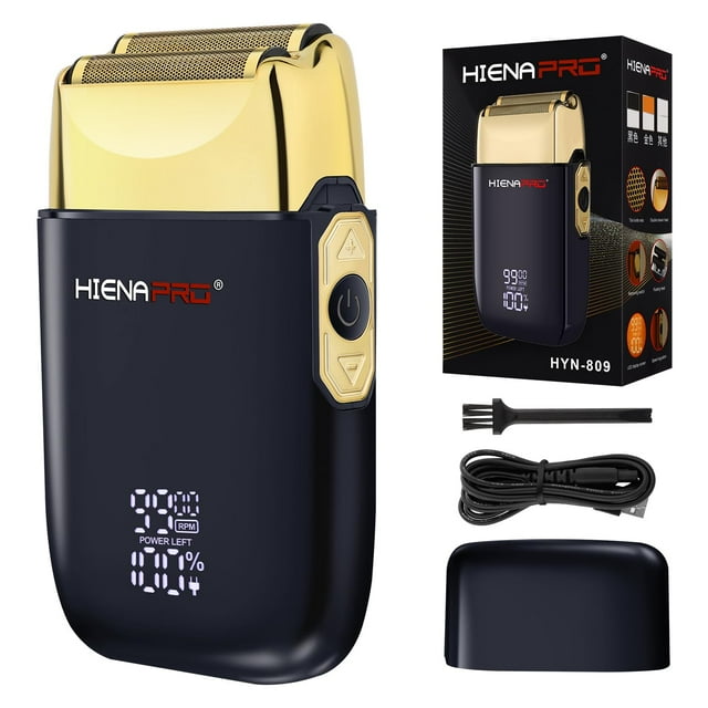 Maquinilla de afeitar HIENA PRO para hombre Barber Double Electric Black G