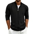 thumbnail image 3 of YUGYXL Long Sleeve Shirts for Men Fall Big and Tall Sport Shirt Classy Casual Baggy Fit Athletic Tops Black Jackets, 3 of 5