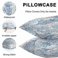 thumbnail image 5 of Throw Pillow Covers 16x16 Inch Set of 2, Navy Blue Coral Coastal Waterproof Outdoor Pillow Covers, Summer Beach Seaside Nautical Decorative Cushion Pillowcases for Couch, Sofa, Bed, Garden, Patio, 5 of 9
