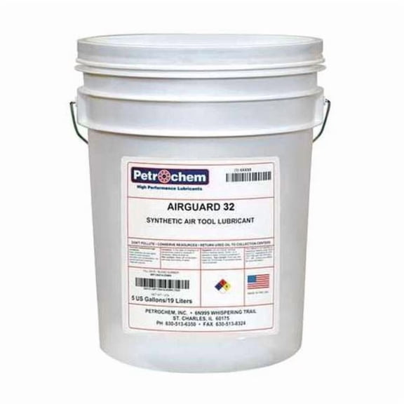 Petrochem Air Tool Lubricant,Synthetic Base,5 gal. AIRGUARD 32-005