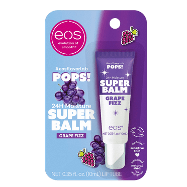 eos 24H Moisture Super Balm- Grape Fizz, Limited-Edition Lip Sleeping Masks, 0.35 fl oz (1 Pack)