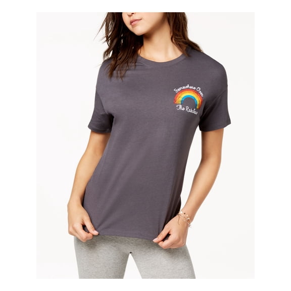 CARBON COPY $34 Womens New 1255 Gray Rainbow Graphic Short Sleeve T-Shirt M B B