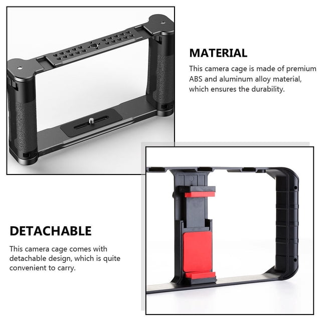 Phone Stabilizer ABS Sturdy Handheld Cage Bracket Tripod Filming Accessories Video Cage Travelling Equipments Handle Grip Mount Bracket Film Holder