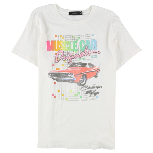 Camiseta con gráfico de coche musculoso para hombre de comida chatarra wht1 XL