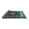 thumbnail image 2 of Ahgly Company Indoor Rectangle Persian Turquoise Blue Traditional Area Rugs, 2' x 5', 2 of 4