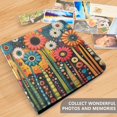 thumbnail image 4 of FORMRS 3 Ring Photo Album 4"x6" Self Adhesive Large Capacity PU Leather Cover, Red Colorful Flowers with Dots, 4 of 8