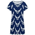 thumbnail image 3 of United States Air Force Logo, White Graphic Women's Dress Short Sleeve Summer Sundress Summer Women Clothes, 3 of 7