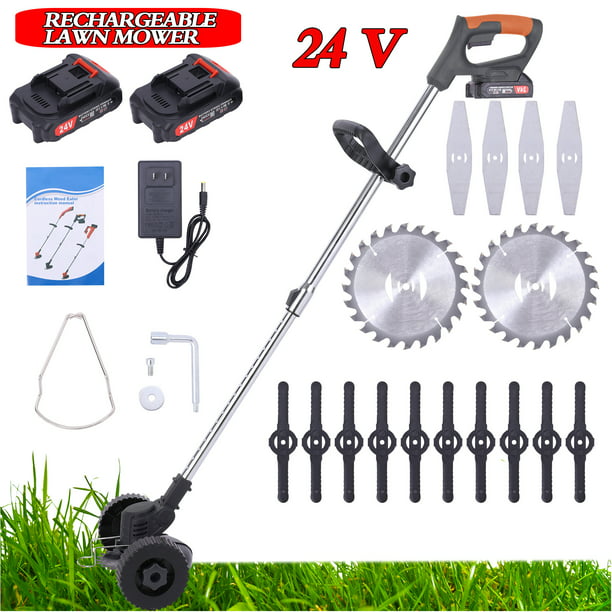 Samlet svinge Egnet LELINTA Cordless Wheeled Weed Eater,24V Battery Powered Weed Wacker,2-in-1  Adjustable Telescopic Lightweight Lawn Mower with 3 Types Blades(1Pcs  Batteries) - Walmart.com