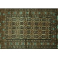 thumbnail image 1 of Ahgly Company Indoor Rectangle Persian Turquoise Blue Traditional Area Rugs, 7' x 9', 1 of 4