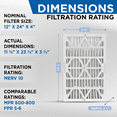thumbnail image 2 of 12x24x4 MERV 10 Pleated HVAC Air Filters by Glasfloss. ( Quantity 5 ) Exact Size: 11-3/8 x 23-3/8 x 3-3/4, 2 of 8