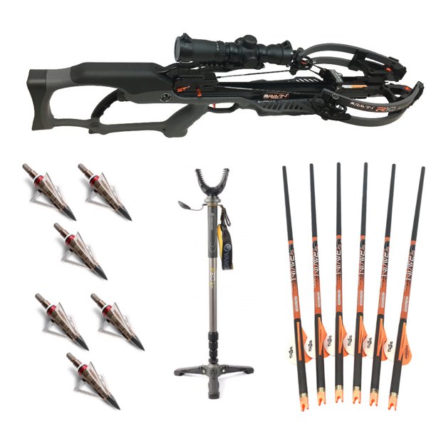 Ravin Crossbows 400 FPS R10 Crossbow (Gray) with Shooting Stick and