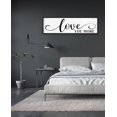 thumbnail image 2 of CDDposter Love You More Sign Wall Decor: Bedroom Wall Art Decor Above Bed Modern Farmhouse Rustic Family Wall Signs Framed Hanging Wall Plaques Home Decor for Living Room Master Bedroom 12" x 40", 2 of 4