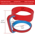thumbnail image 2 of Linkidea Tumbler Handle Compatible with 30oz YETI Rambler, OZARK TRAIL Tumbler, Portable Anti Slip Travel Mug Grip, Red, 2 of 6