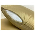 thumbnail image 7 of 26x26 Inches Faux Silk Square European Shams, Zipper Closure, Brass (Set of 2), 7 of 7